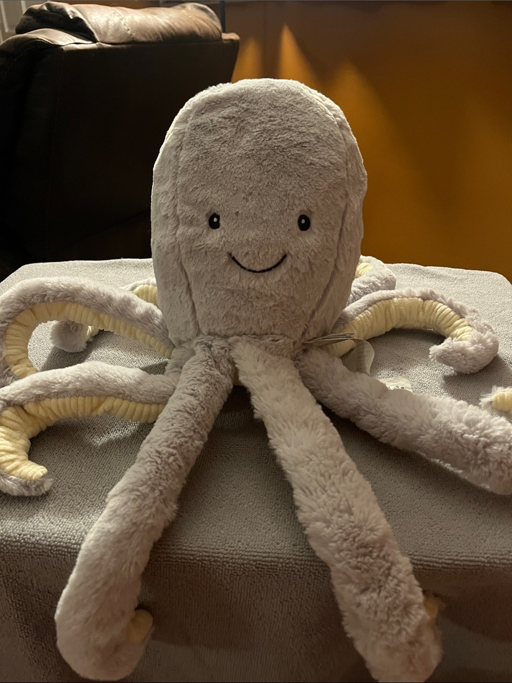 Plush Gray Octopus - Cozy Hugs Aromatherapy plush. No scents included